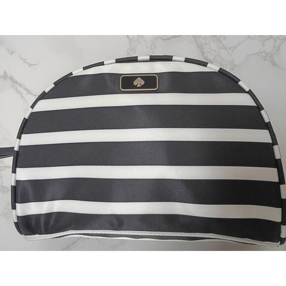 kate spade Handbags - KATE SPADE Dawn Black & White Sailing Stripe Dome Cosmetic Bag - NWOT